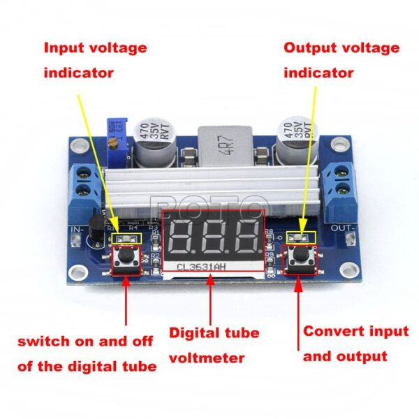 Buck Boost Converter with LCD Display 4A 5.5-30V to 0.5-30VDC-DC - Image 2