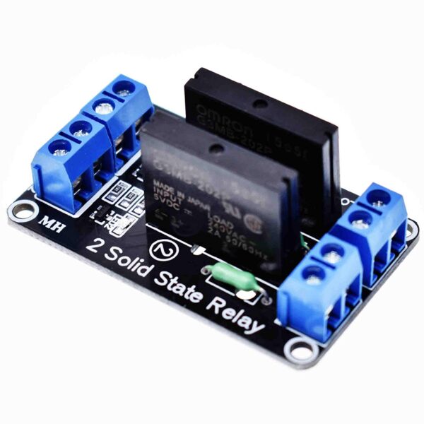 5V 2 CHANNEL SSR Low Level Solid State Relay Module AC 240V/2A