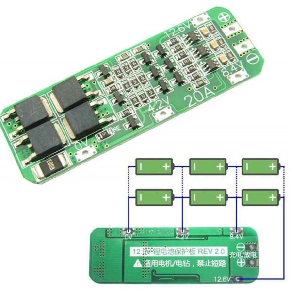 3S 20A BMS Module For Lithium Batteries