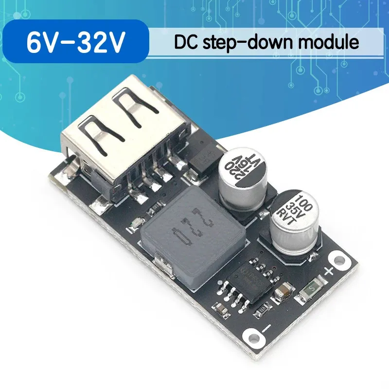 5V USB Fast Qucik Charging Module DC Step Down Voltage Regulator Charger QC2.0 QC3.0 Input 6-32v