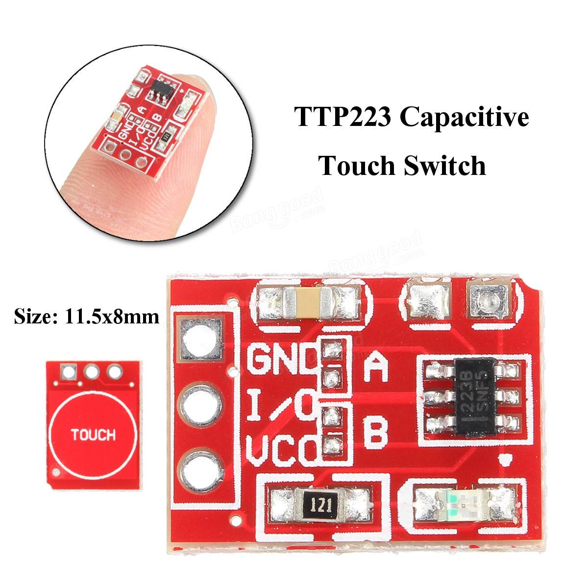 TTP223 CAPACITIVE TOUCH SENSOR MODULE