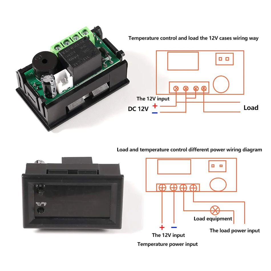 WK W1219 DC 12V - LED Digital Temperature Controller Thermostat for incubator - Image 3