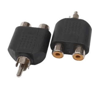 RCA Audio / Video Splitter Adapter – Y Splitter – RCA Male to 2 RCA Female-RCA Splitter