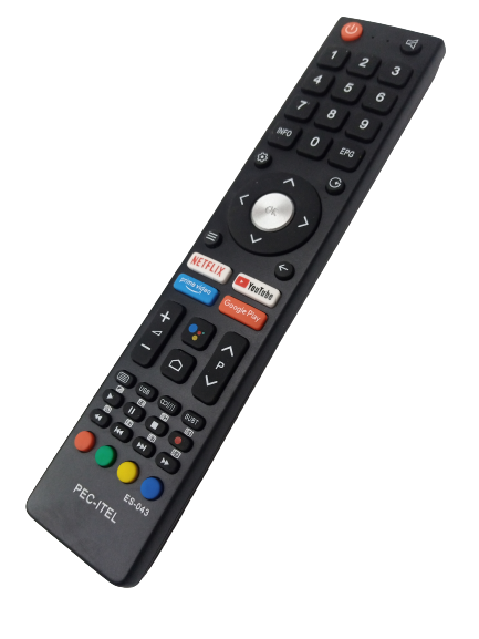 ITEL LCD/LED TV Remote With Social Media Buttons Universal Without Voice ES-043