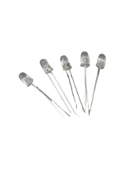 LED 5mm White Transparent 5Pcs