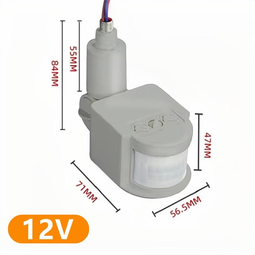 12V Motion Sensor PIR Movement Detector Automatic Infrared Wall Mount Timer Outdoor LED Motion Sensor Light Switch