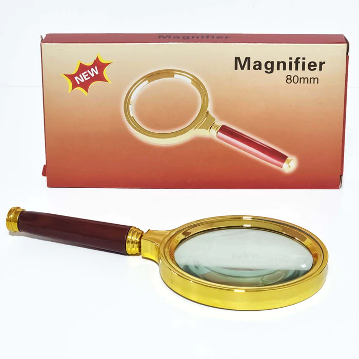 Handheld Magnifier Mini Pocket Microscope Reading Magnifying Glass Lens Jewelry Loupe 10X/5X 80mm