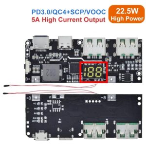 Digital 22.5W Quick-Charging Micro/Type-C Power-Module QC4.0 PD3.0